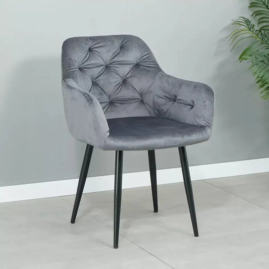 Vela Velvet dining kitchen restaurant Café Chair-Caligo