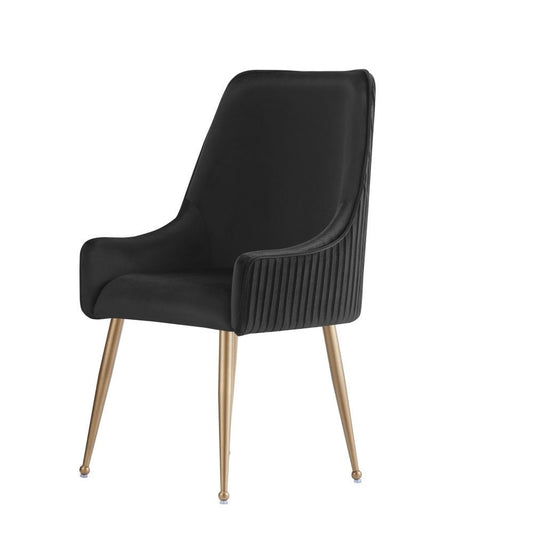 Velvet Dining Chair with handle back-Caligo